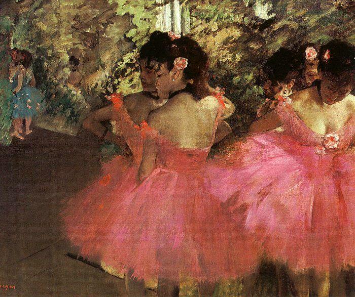 Edgar Degas Dancers in Pink_f oil painting picture